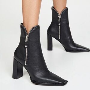 Alexander Wang Italian Leather Black Boots Size 40